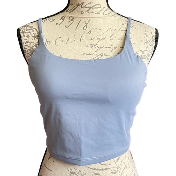 Blue Tank Top Shirt With Built In Sports Bra Size X-Large - Picture 1 of 2